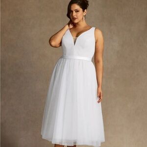 Azazie tulle wedding dress